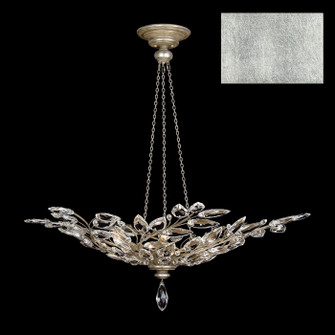 Crystal Laurel Six Light Pendant in Silver Leaf (48|753740SF4)