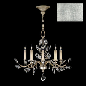 Crystal Laurel Five Light Chandelier in Silver Leaf (48|753040SF4)