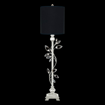 Crystal Laurel One Light Console Lamp in Silver Leaf w/Black Fabric & Silver Inner Lining Shade (48|752915SF42)