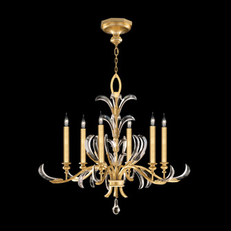 Beveled Arcs Six Light Chandelier in Gold Leaf (48|739140SF3)