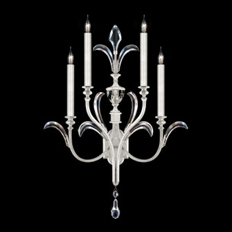 Beveled Arcs Four Light Wall Sconce in Silver Leaf (48|738650SF4)