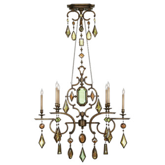 Encased Gems Six Light Chandelier in Bronze (48|7089401ST)