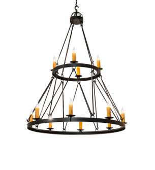 Lakeshore 12 Light Chandelier in Black Metal (57|267209)