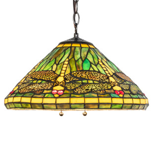 Tiffany Dragonfly Three Light Pendant in Mahogany Bronze (57|266608)