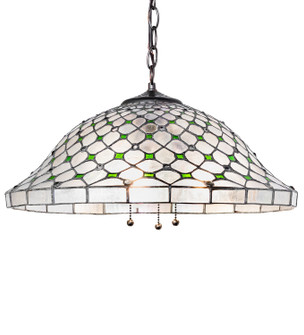 Diamond & Jewel Three Light Pendant in Mahogany Bronze (57|266588)