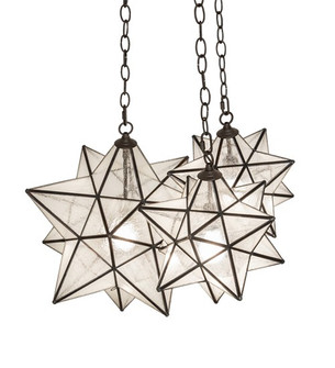 Moravian Star Three Light Pendant in Oil Rubbed Bronze (57|265659)