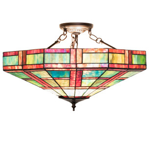 Gillette Three Light Semi-Flushmount in Mahogany Bronze (57|261297)