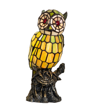 Owl One Light Accent Lamp in Black With Gold Highlight (57|254929)