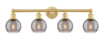 Edison Four Light Bath Vanity in Satin Gold (405|6164WSGG12136SM)