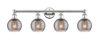 Edison Four Light Bath Vanity in Polished Nickel (405|6164WPNG12136SM)