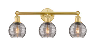 Edison Three Light Bath Vanity in Satin Gold (405|6163WSGG12136SM)