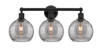 Edison Three Light Bath Vanity in Matte Black (405|6163WBKG12138SM)