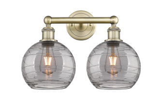 Edison Two Light Bath Vanity in Antique Brass (405|6162WABG12138SM)