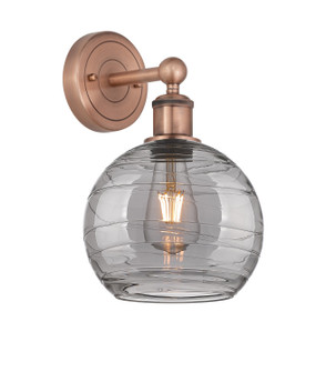 Downtown Urban One Light Wall Sconce in Antique Copper (405|6161WACG12138SM)