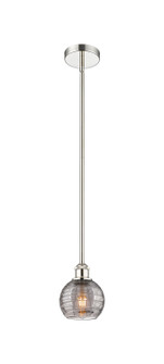 Edison One Light Mini Pendant in Polished Nickel (405|6161SPNG12136SM)