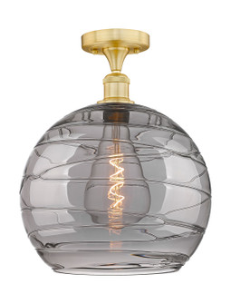 Edison One Light Semi-Flush Mount in Satin Gold (405|6161FSGG121314SM)