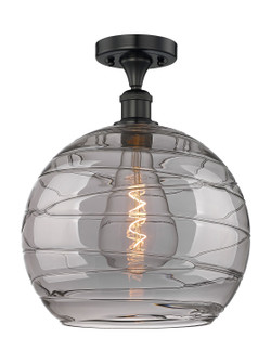 Edison One Light Semi-Flush Mount in Matte Black (405|6161FBKG121314SM)