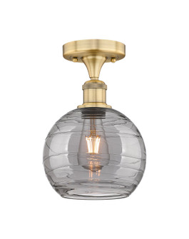 Edison One Light Semi-Flush Mount in Brushed Brass (405|6161FBBG12138SM)