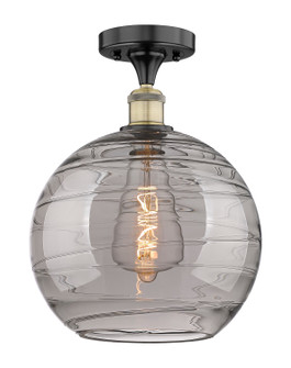 Edison One Light Semi-Flush Mount in Black Antique Brass (405|6161FBABG121312SM)