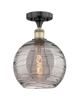Edison One Light Semi-Flush Mount in Black Antique Brass (405|6161FBABG121310SM)