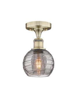 Edison One Light Semi-Flush Mount in Antique Brass (405|6161FABG12136SM)