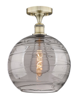 Edison One Light Semi-Flush Mount in Antique Brass (405|6161FABG121312SM)