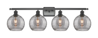 Ballston Four Light Bath Vanity in Matte Black (405|5164WBKG12138SM)