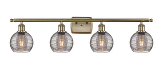 Ballston Four Light Bath Vanity in Antique Brass (405|5164WABG12136SM)