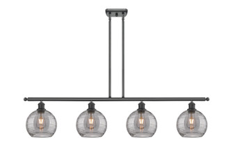 Ballston Four Light Island Pendant in Matte Black (405|5164IBKG12138SM)