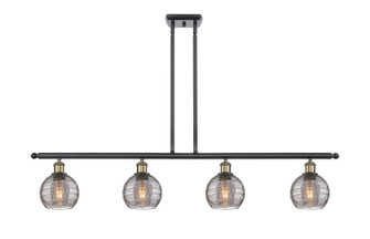 Ballston Four Light Island Pendant in Black Antique Brass (405|5164IBABG12136SM)