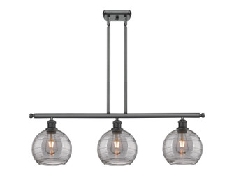 Ballston Three Light Island Pendant in Matte Black (405|5163IBKG12138SM)