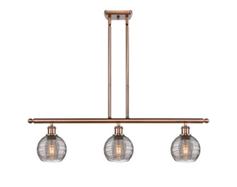 Ballston Three Light Island Pendant in Antique Copper (405|5163IACG12136SM)