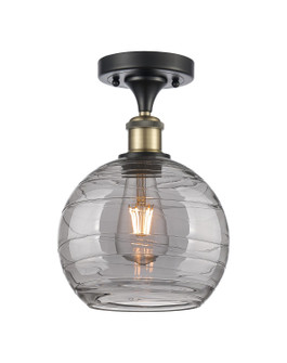 Ballston One Light Semi-Flush Mount in Black Antique Brass (405|5161CBABG12138SM)
