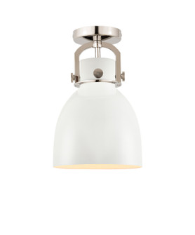 Downtown Urban One Light Flush Mount in Polished Nickel (405|4101FPNM4128W)