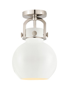 Downtown Urban One Light Flush Mount in Polished Nickel (405|4101FPNM4108W)