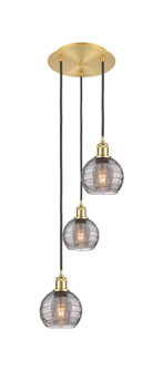 Ballston Three Light Pendant in Satin Gold (405|113B3PSGG12136SM)