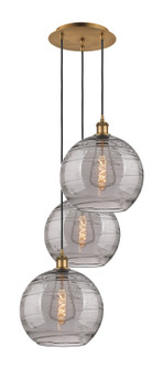 Ballston Three Light Pendant in Brushed Brass (405|113B3PBBG121312SM)