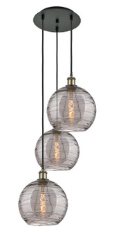Ballston Three Light Pendant in Black Antique Brass (405|113B3PBABG121310SM)