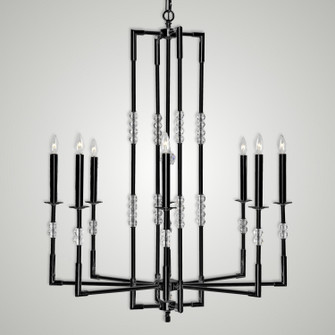 Magro Eight Light Chandelier in Old Bronze (Black) (183|CH354435SST)