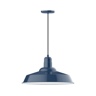 Warehouse LED Pendant in Navy (518|PEB18650C02L14)