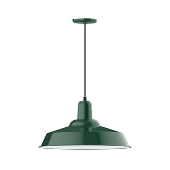 Warehouse LED Pendant in Forest Green (518|PEB18642C02L14)