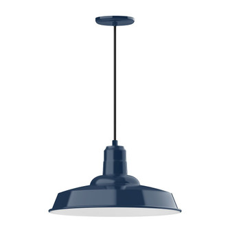 Warehouse LED Pendant in Navy (518|PEB18550C22L13)