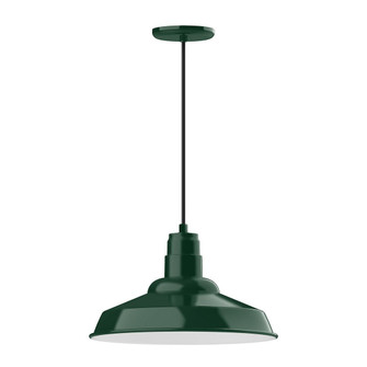 Warehouse LED Pendant in Forest Green (518|PEB18442C16L13)