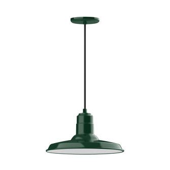 Warehouse LED Pendant in Forest Green (518|PEB18342C25L13)