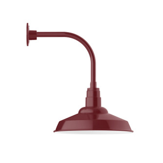 Warehouse LED Curved Arm Wall Light in Barn Red (518|GNU18455B01L13)