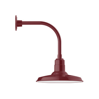 Warehouse LED Curved Arm Wall Light in Barn Red (518|GNU18355W14L13)