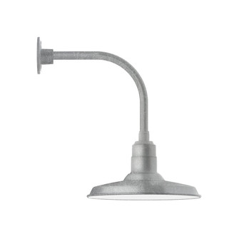 Warehouse LED Curved Arm Wall Light in Painted Galvanized (518|GNU18349W14L13)