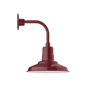 Warehouse LED Curved Arm Wall Light in Barn Red (518|GNT18255W12L12)