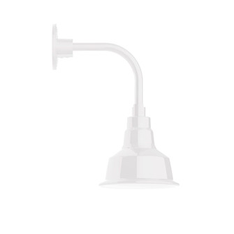 Warehouse LED Curved Arm Wall Light in White (518|GNT18044B03L10)