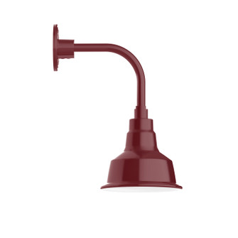Warehouse LED Curved Arm Wall Light in Forest Green (518|GNT18042B03L10)